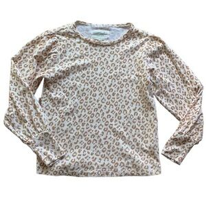 Grey State Sweater Leopard Print Cream Tan Size Small